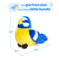 3 Pcs Plush Birds Set, Stuffed Animal Bird Toy Gifts for Kids