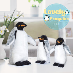 3 Pieces Plush Penguin Set, Mom and Babies, Stuffed Animal Toy Gifts for Kids