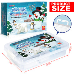 Winter Wonderland Snow Sand Playset, Creativity Toy Sensory Bin with Arctic Animal Figures, 2 Lbs of Sand and Snowman Molds