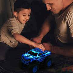 Motorized Monster Truck with Lights & Sounds, Battery Powered Vehicle, Great Gift for Boys and Girls 3+