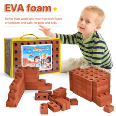 109 Pack Foam Brick Building Blocks for Kids, Builders Set for Construction and Stacking