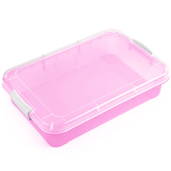 15 Inch Portable Sensory Bin Play Tray with Lid, Fill with Water, Sand, Beads and More