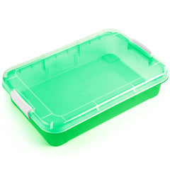 15 Inch Portable Sensory Bin Play Tray with Lid, Fill with Water, Sand, Beads and More