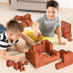 109 Pack Foam Brick Building Blocks for Kids, Builders Set for Construction and Stacking