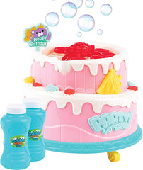 Bubble Birthday Cake Blower with 2 Bottles Bubble Solution