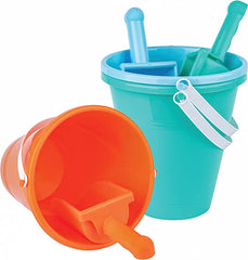 8 Inch Beach Sand Pails and Shovels - Includes 3 Sand Shovels and 3 Pail Buckets