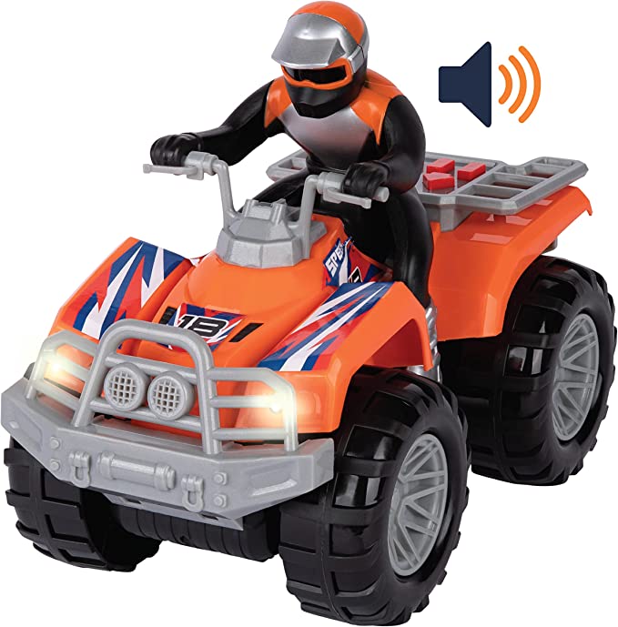 Motorized ATV Vehicle with Lights & Sounds, Battery Powered Toy Quad Bike